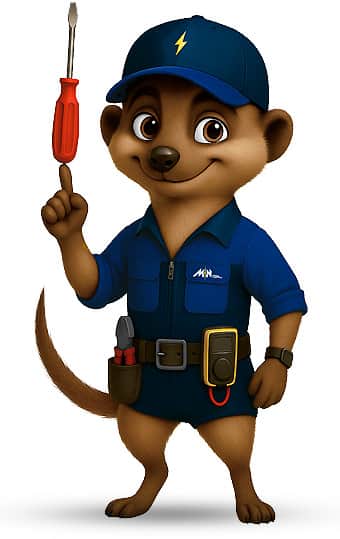 Mascotte Spark, électricien MN Système